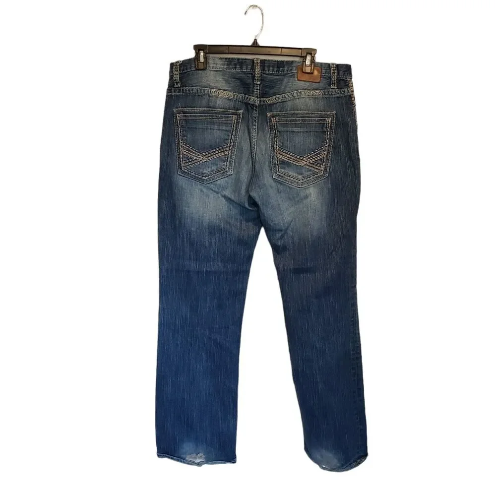 7 For All Mankind Jeans Mens 28 Bootcut Distressed Blue